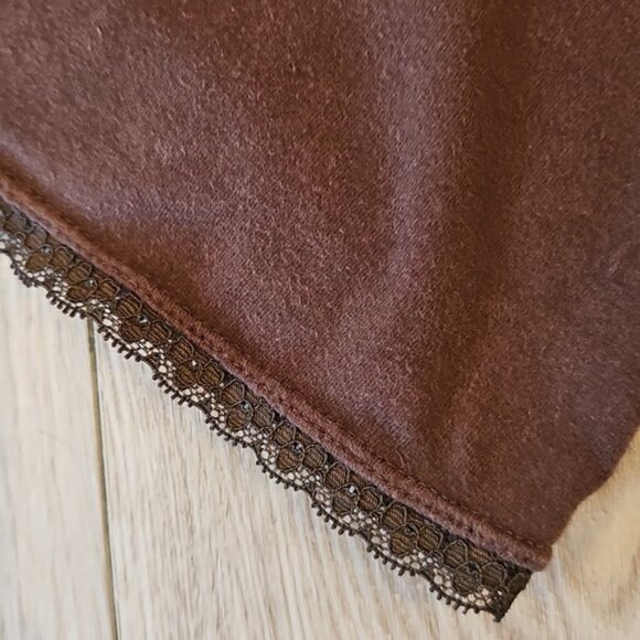 No Boundaries Y2K Baby Doll Lact Trim Spaghetti Strap Tank Top Jr - Picture 7 of 7